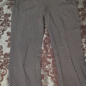 Chico's Black and White Patterned Pants 2R